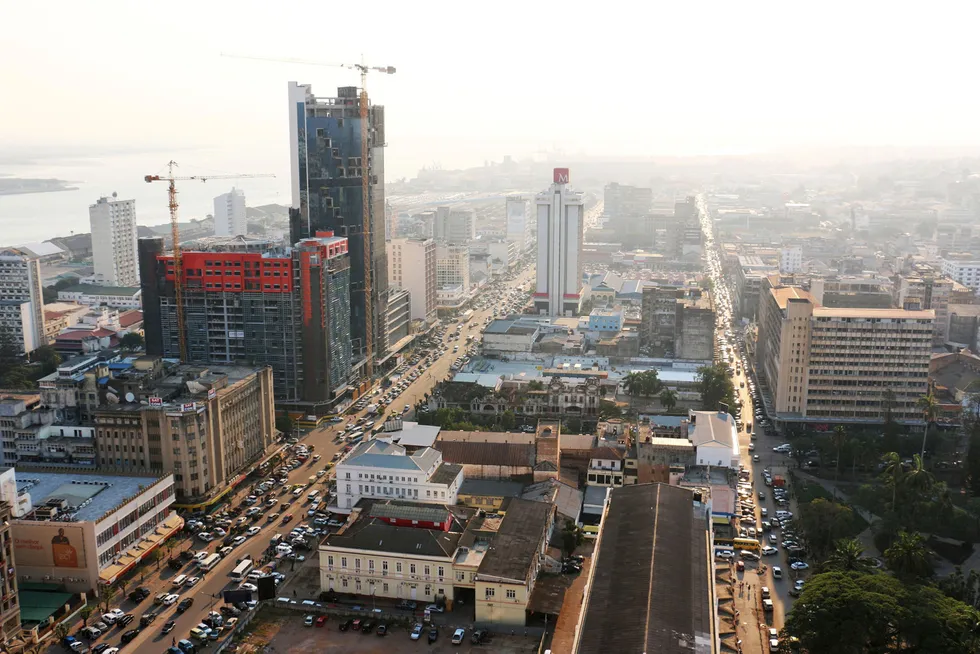 Busy: buildings under construction in the capital Maputo in 2015