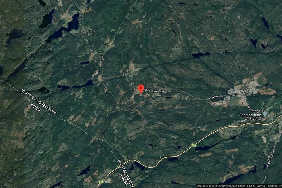 Området rundt Krokenveien 626, Drangedal, Telemark og Vestfold