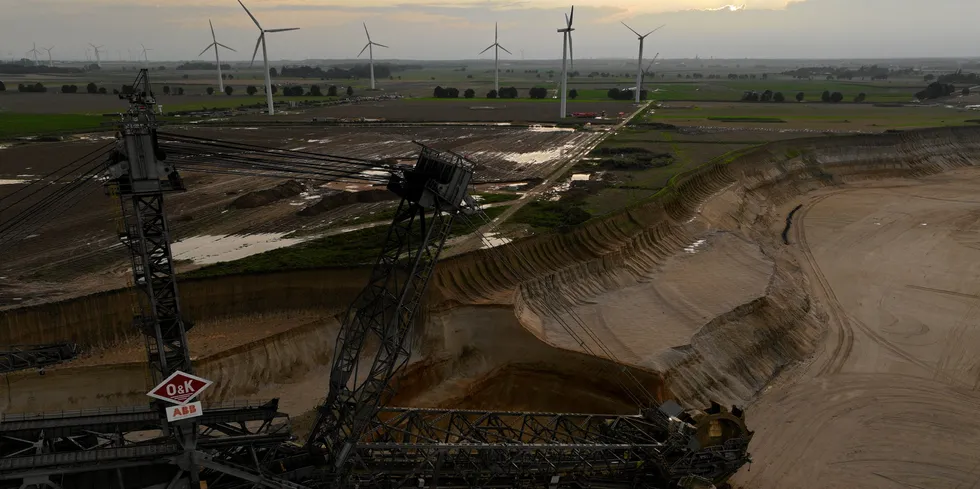 RWE started to demolish wind turbines at Garzweiler II open cast lignite mine.
