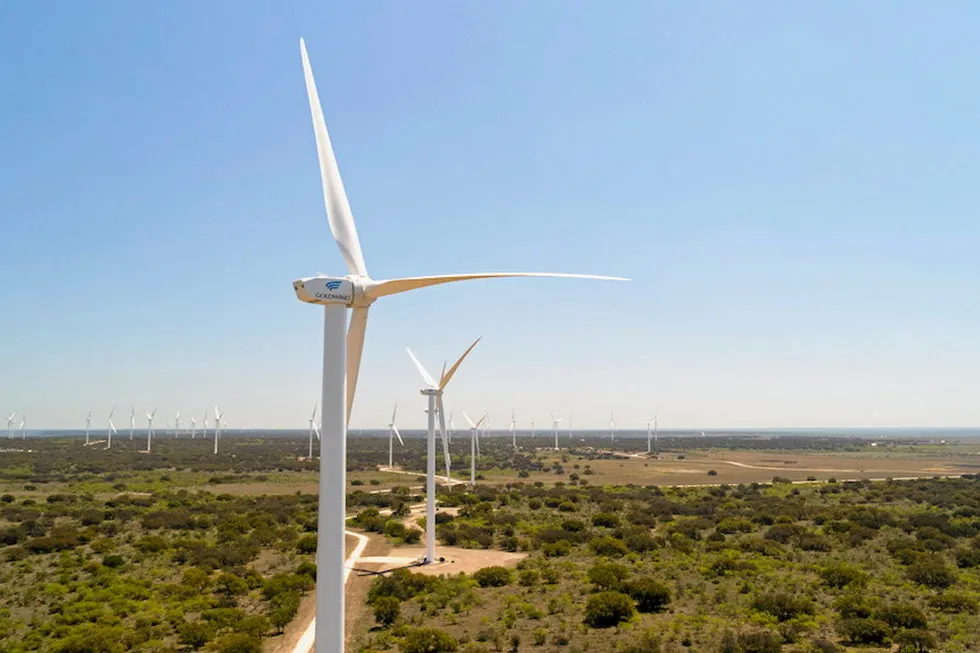 Goldwind's Rattlesnake wind project in Texas.