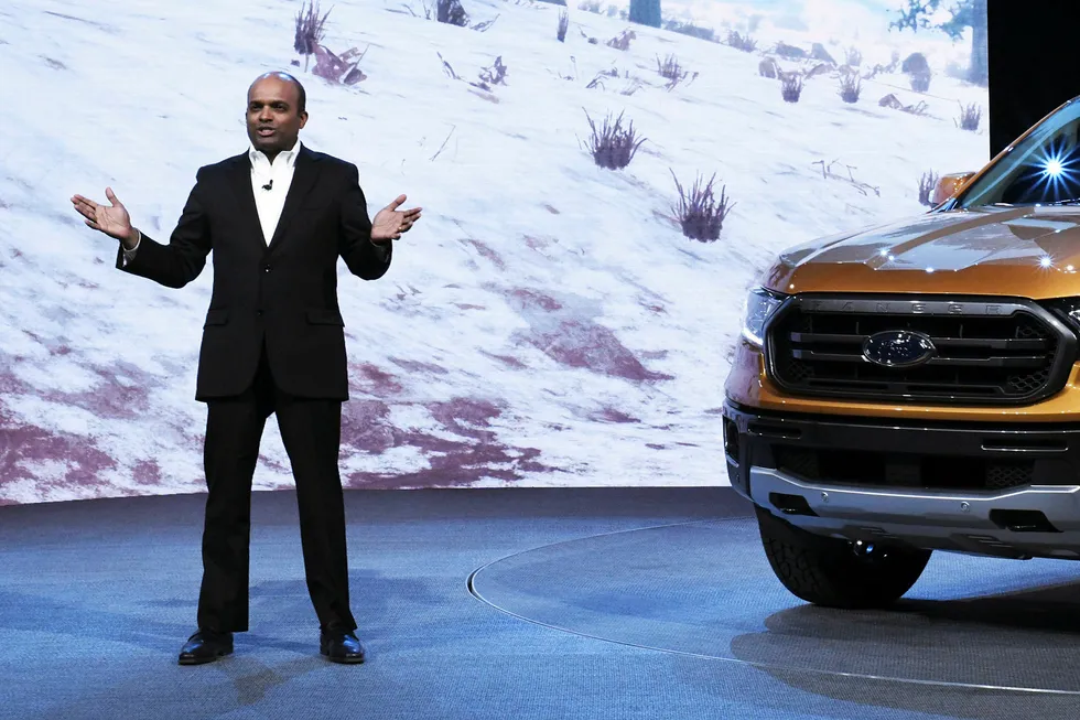 USAs Ford-sjef Raj Nair er i hardt vær og forlater nå selskapet. Foto: Jewel Samad/AFP Photo
