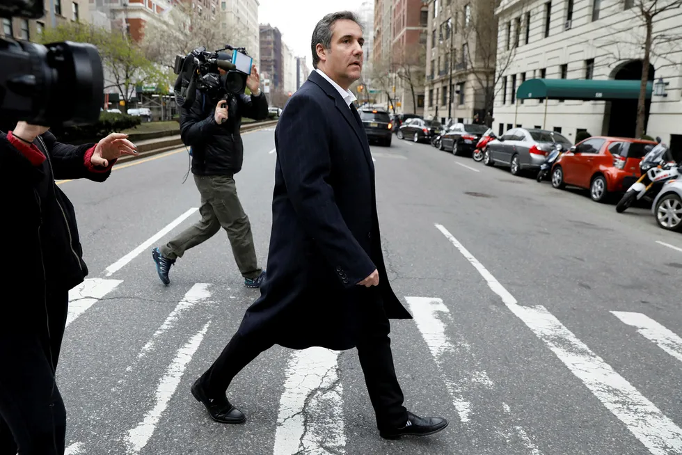 Donald Trumps advokat Michael Cohen skal ha blitt telefonovervåket av FBI. Foto: Brendan McDermid/Reuters/NTB Scanpix
