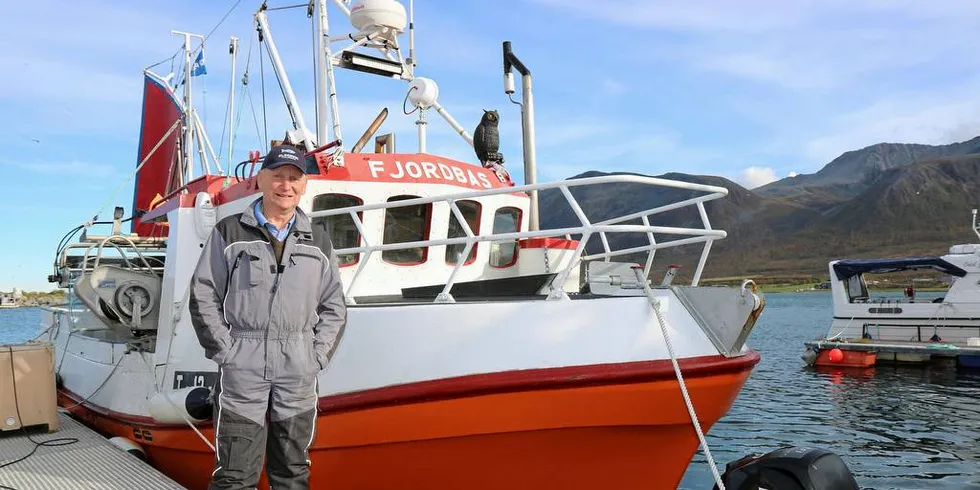 Jermund Jensen, kystfisker fra Lyngen kommune. Færre fisk i fjordene gjør at det blir vanskeligere å leve som kystfisker.Foto: Jørn Mikael Hagen