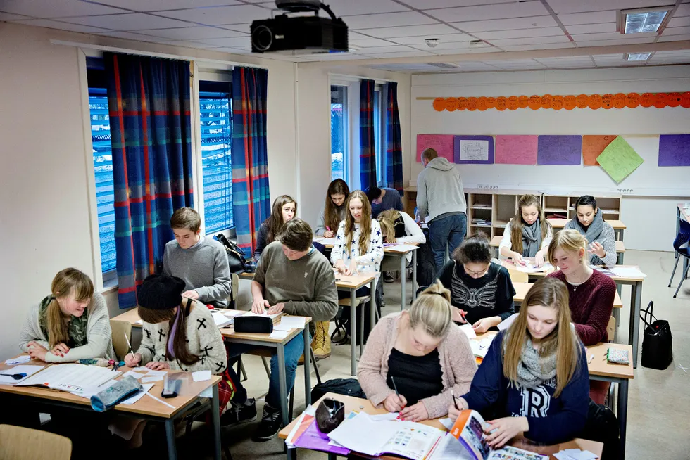 I matematikk er Norge blant de landene som har hatt størst fremgang siden forrige Pisa-undersøkelse fra 2012. Foto: Aleksander Nordahl