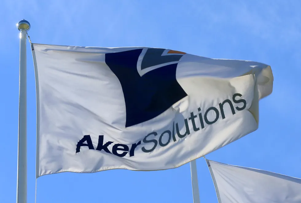 Flying the flag: Aker Solutions' headquarters in Fornebu, Norway