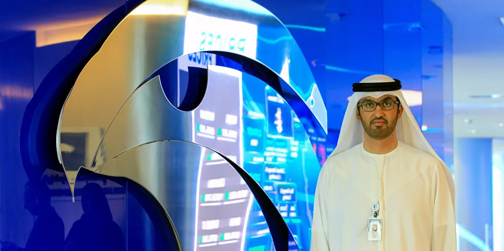 Adnoc CEO Sultan Ahmed Al Jaber, who is also industry minister in the United Arab Emirates government.