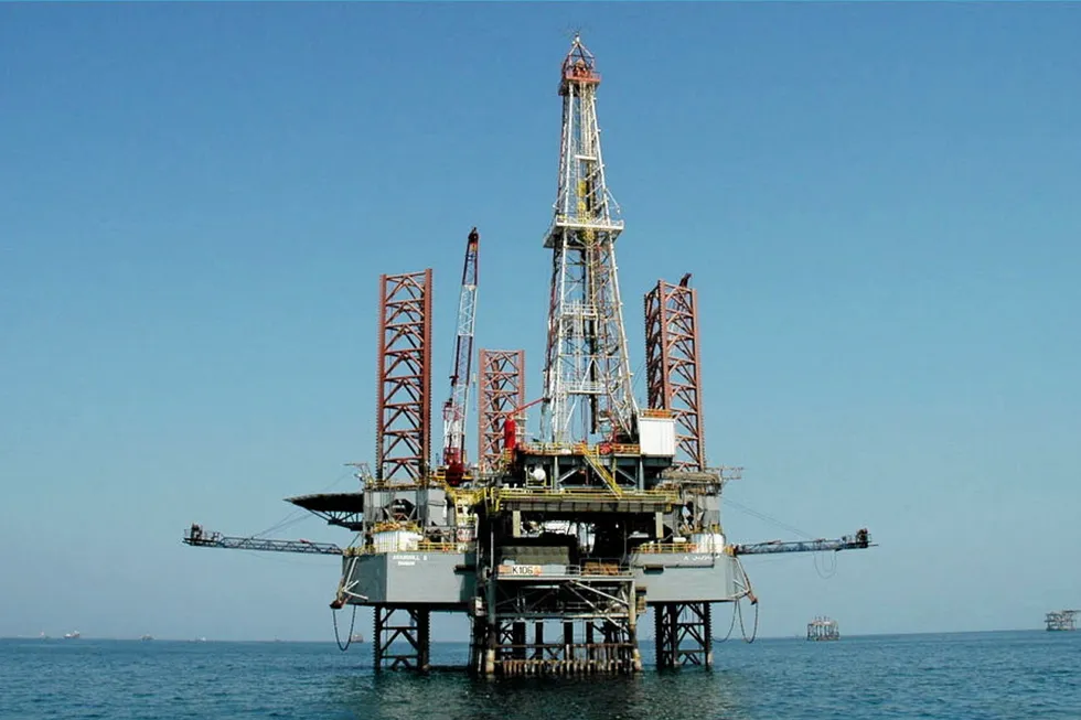 Plans: An offshore jack-up rig owned by Saudi Arabia's Arabian Drilling