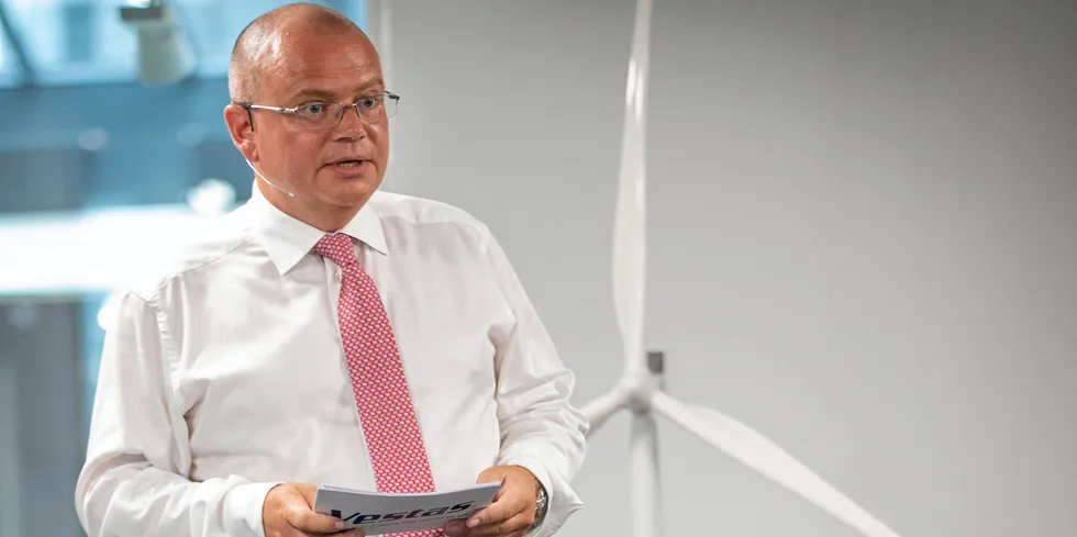 Vestas CEO Henrik Andersen. The wind OEM faces another tough year.