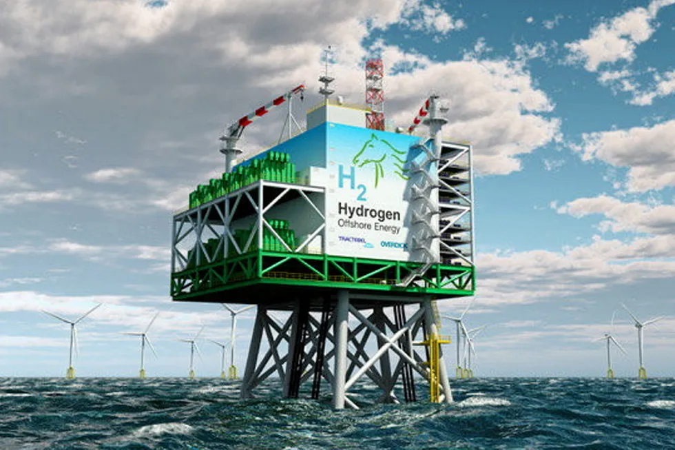 An offshore green-hydrogen plant, as envisaged by Engie's Tractebel unit