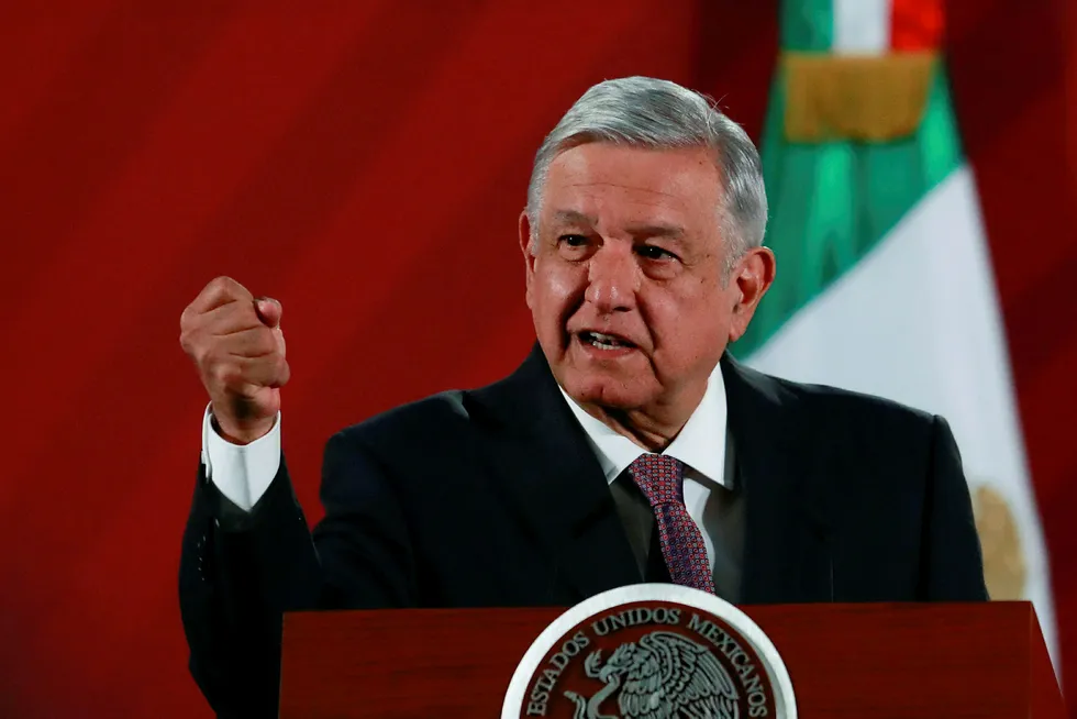 Production drive: Mexico's President Andres Manuel Lopez Obrador wishes for increased output in the country