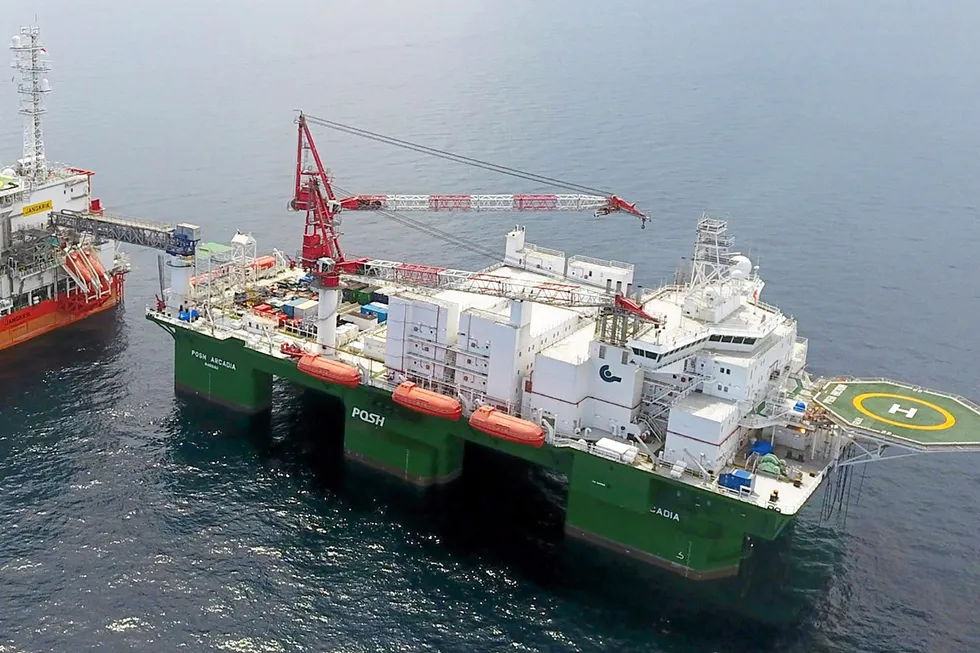 Handful: the POSH flotel Posh Arcadia is one of seven units operating for Petrobras offshore Brazil