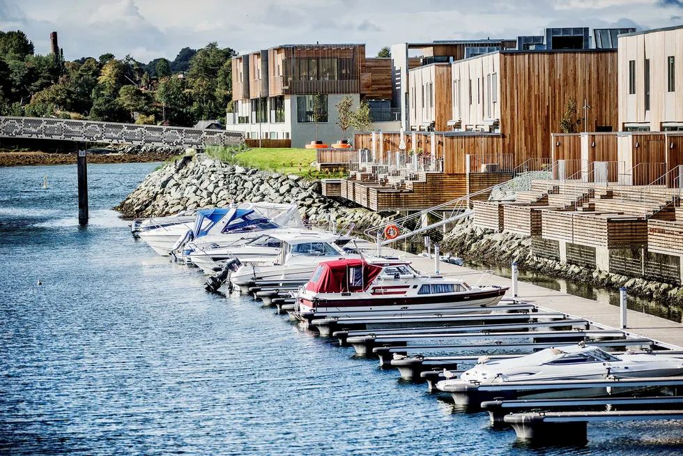 Boligprisene stiger også i mars. Bildet er fra et boligprosjekt på Ranheim i Trondheim. Foto: Øyvind Nordahl Næss