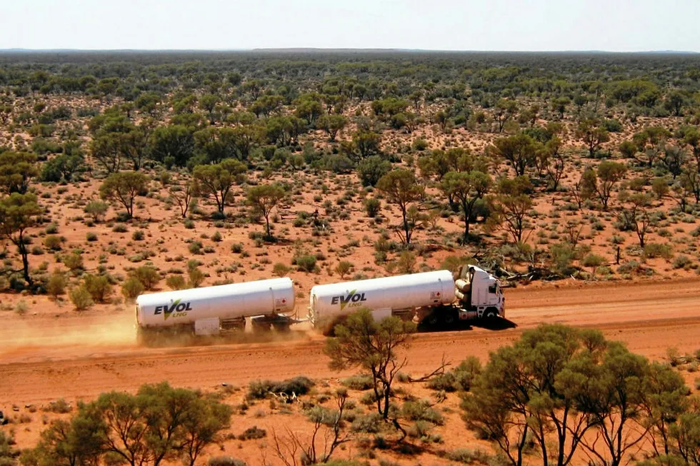 Evol: trucking LNG to a mine site in Australia