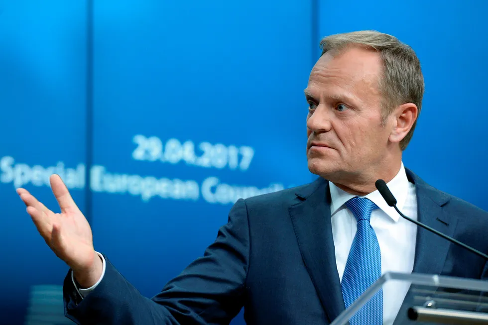 EU- president Donald Tusk er ikke populær i den sittende polske regjeringen. Foto: THIERRY CHARLIER