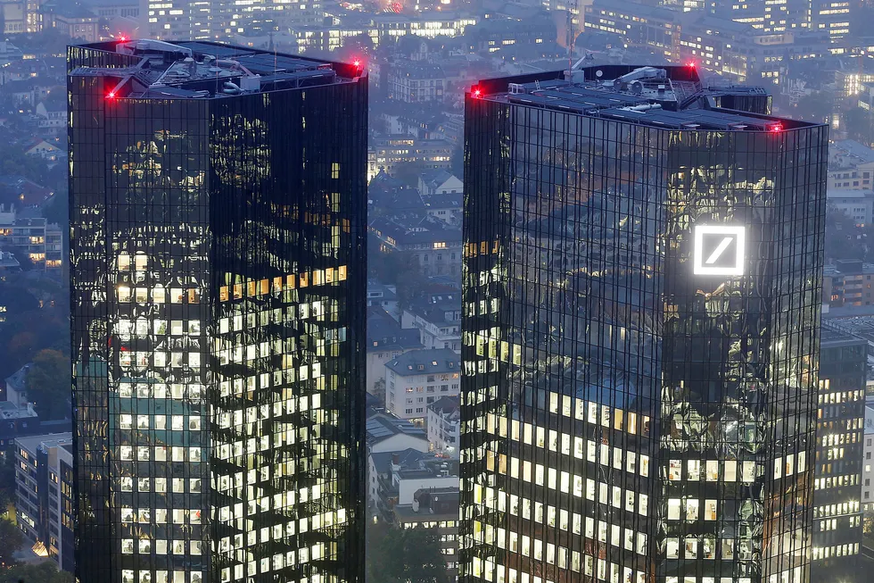 Deutsche Bank brukte 1,59 milliarder euro på juridiske utgifter i fjerde kvartal i 2016. Foto: Michael Probst