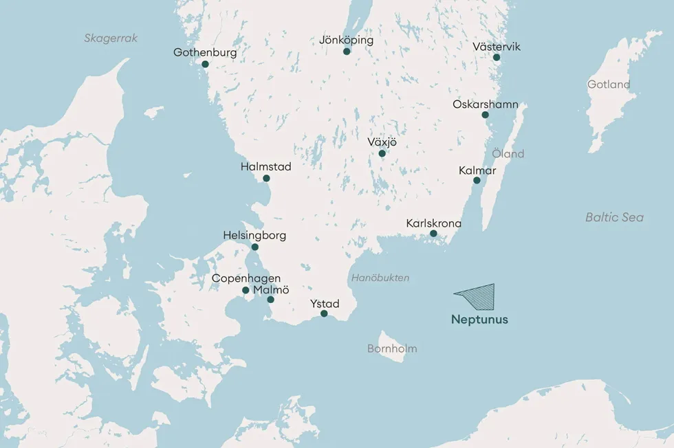 Location of the planned Neptunus project.