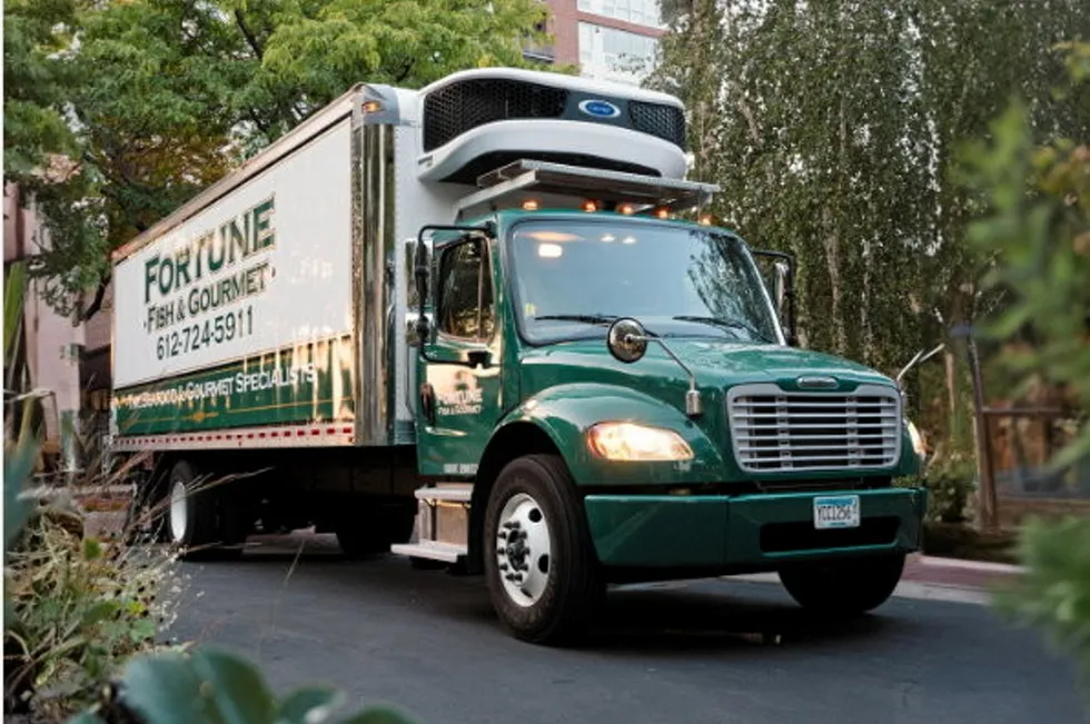 A Fortune Fish & Gourmet delivery truck. The Boston-based company has undergone a number of staff changes during its rapid expansion.