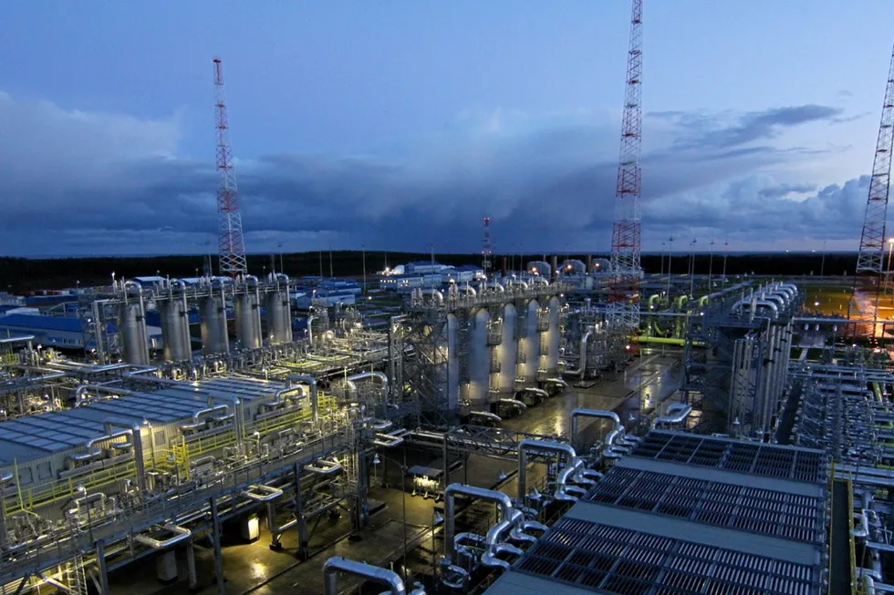 Gazprom: The Portovaya gas compression station in Russia that sends gas to Nord Stream 1.