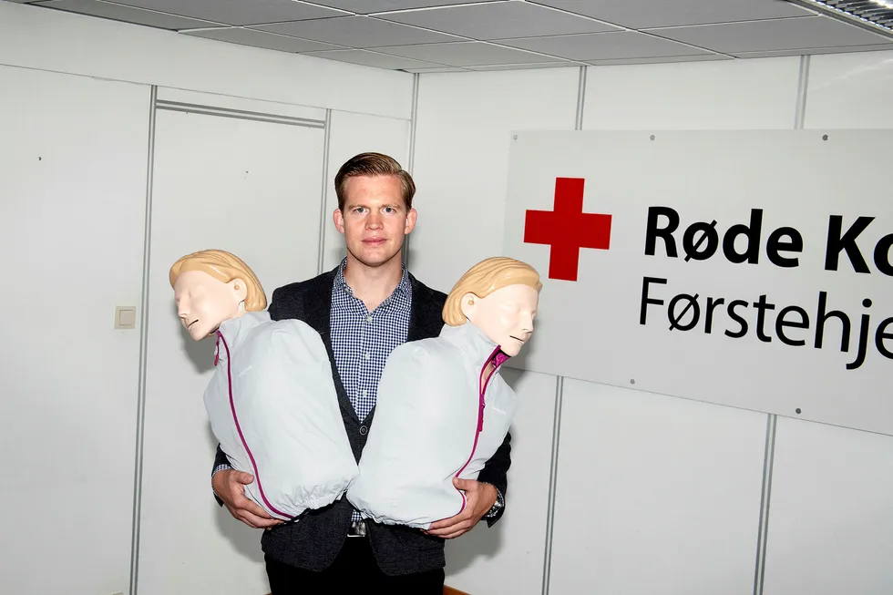 Fredrik Aasebø i Røde Kors Førstehjelp