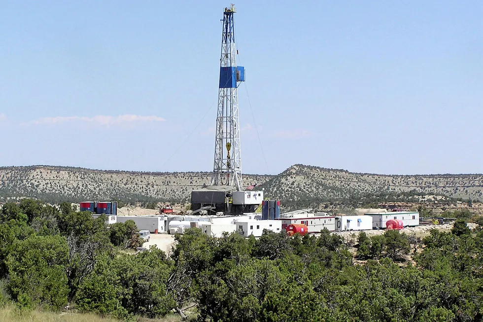 On site: a drilling rig on BLM federal land in Utah