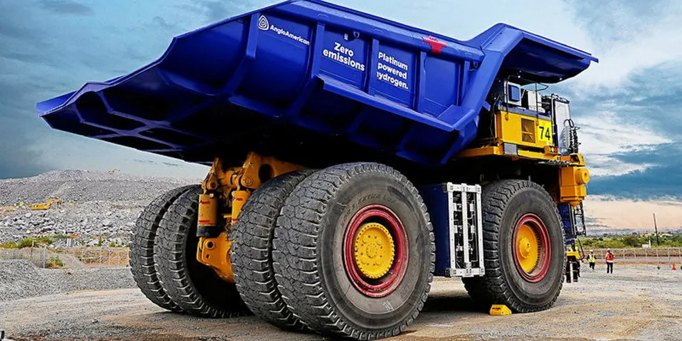 Anglo American wants a fleet of green hydrogen trucks at its mines.