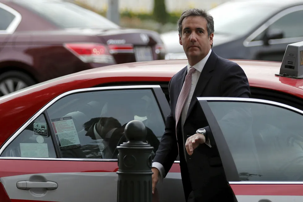 Donald Trumps personlige advokat Michael Cohen skal vitne bak lukkede dører i dag. Foto: Jonathan Ernst/Reuters/NTB Scanpix