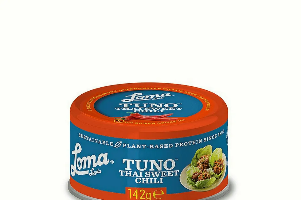 Tuno is being sold as 'vegetarian fishless tuna.'