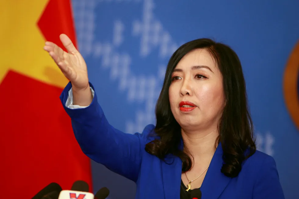 Demands: Vietnam's Foreign Ministry spokesperson Le Thi Thu Hang