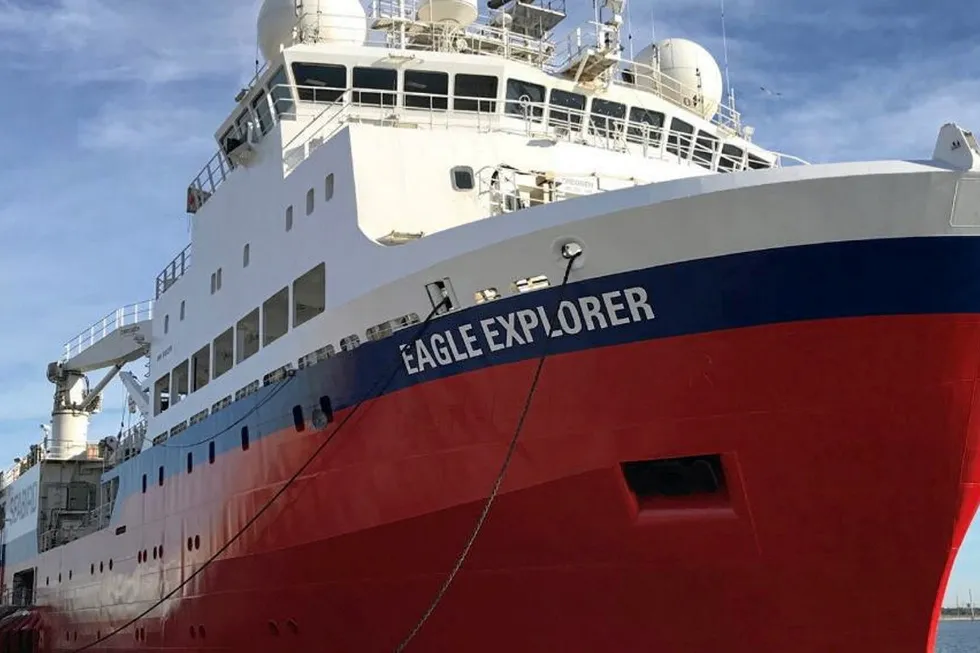 Mobilised: the seismic vessel Eagle Explorer is working offshore Sabah, East Malaysia.