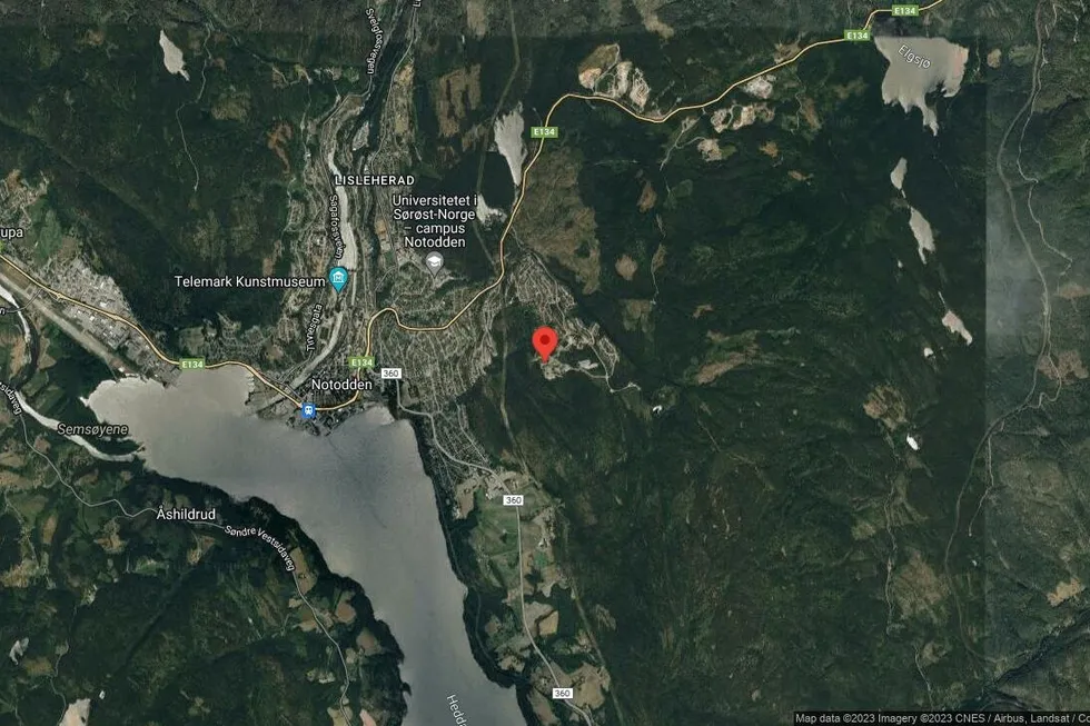 Området rundt Steinbekklia 74, Notodden, Telemark og Vestfold