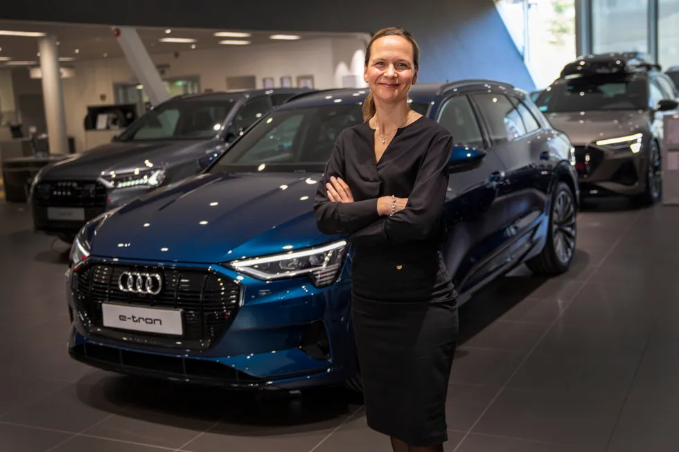 Audi-sjef Elin Sinervo selger nå nesten utelukkende elbiler, og fjerner stadig flere modeller som går på fossile drivstoff fra prislistene.