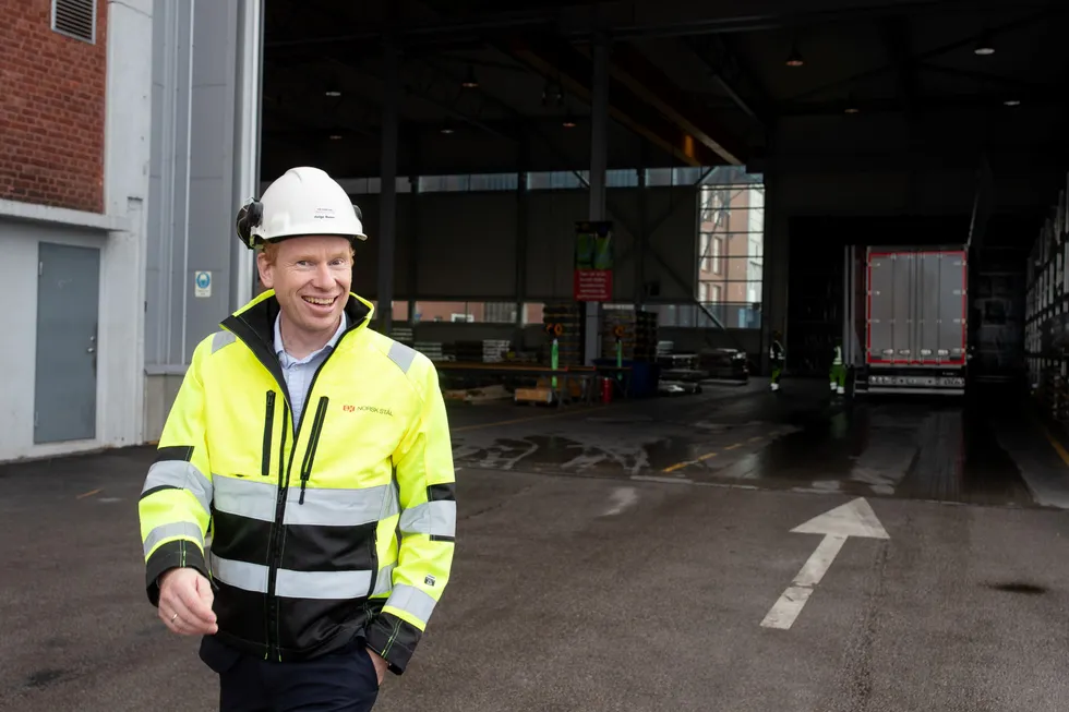 – Vårt resultat skyldes utelukkende prisøkninger, sier administrerende direktør Helge Runer i Norsk Stål.