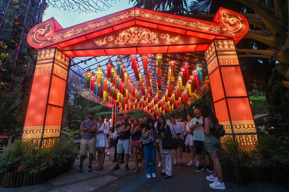 Singapore har for første gang overtatt som verdens økonomi med mest frihet. Her fra feiringen av Mid-Autumn Festival ved Gardens by the Bay i Singapore denne uken.