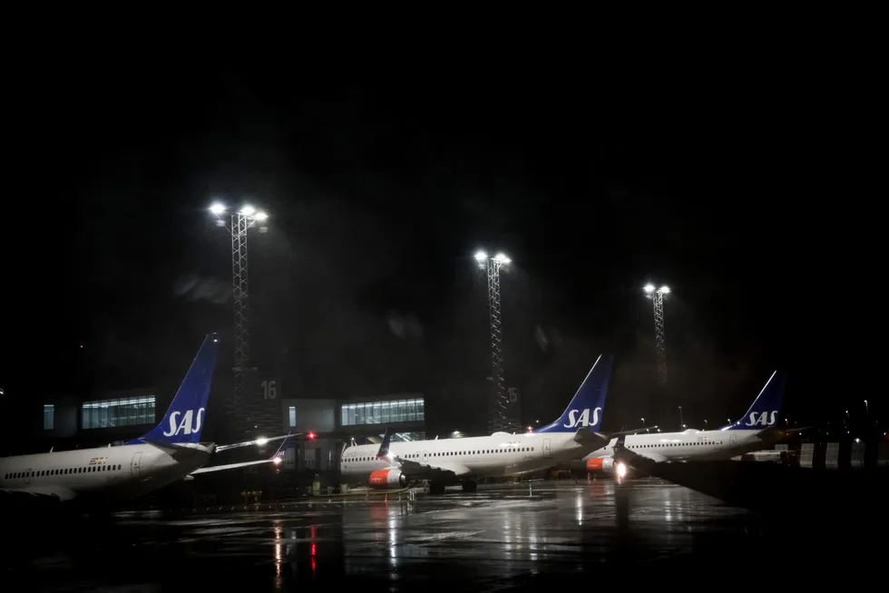 SAS har lagt bak seg et år med fravær av de fleste passasjerer – og dermed inntekter – grunnet koronakrisen. Her fra Bergen lufthavn Flesland.