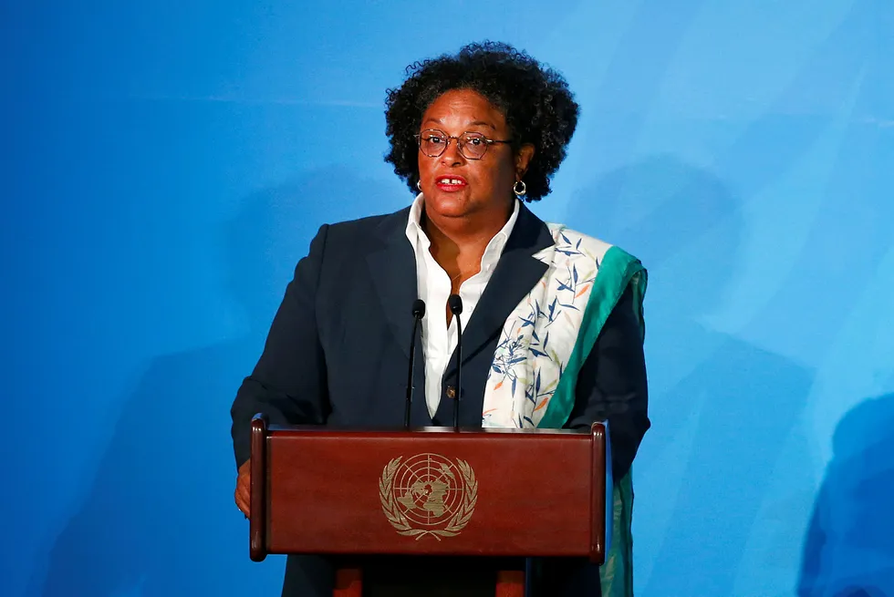 Climate plea: Barbados Prime Minister Mia Mottley