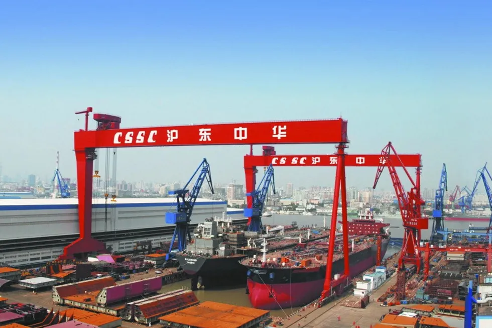 Deliveries pending: from Hudong Zhonghua Shipbuilding