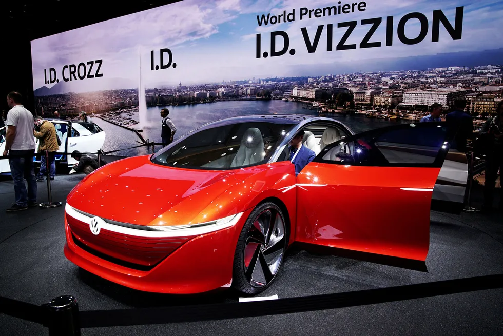 Volkswagen viste sin I.D. Vizzion i Genève for to år siden.