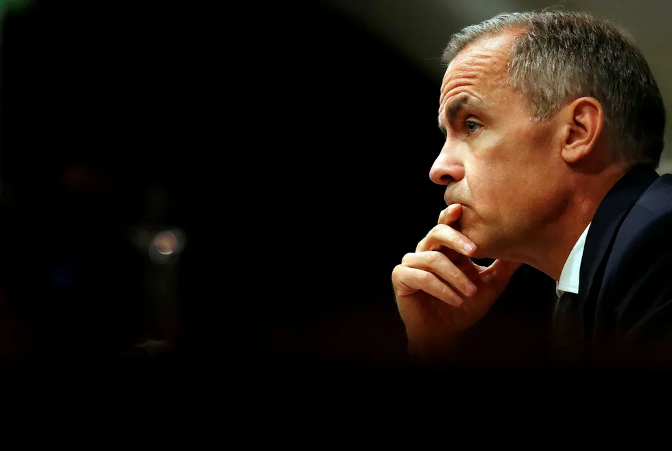 Sjef i Bank of England, Mark Carney. Foto: POOL/Reuters/NTB scanpix