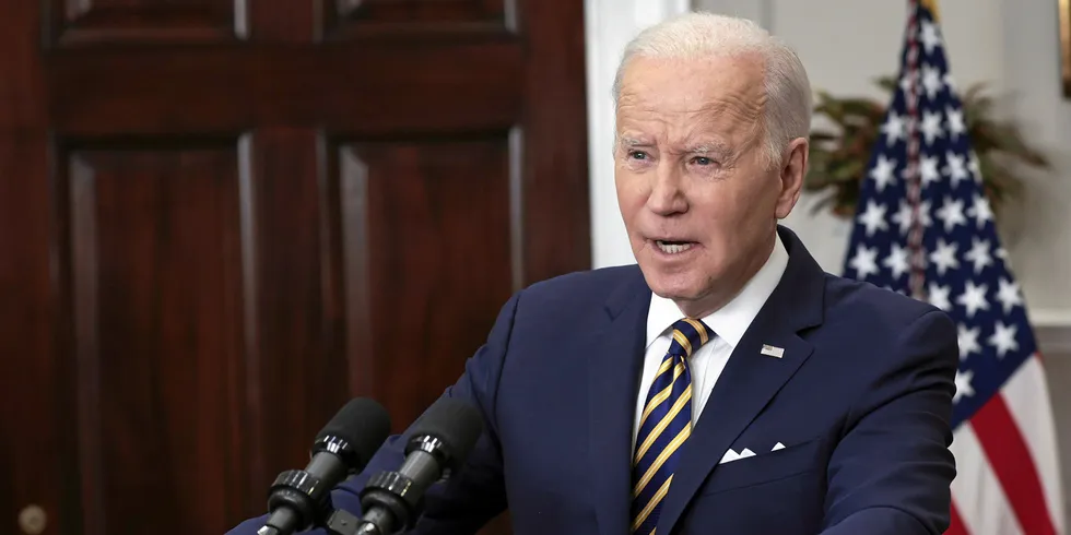 US President Joe Biden announced the executive order on Russia-origin imports in March.