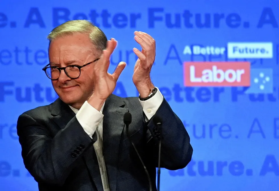 Victory: Australia’s new Prime Minister Anthony Albanese