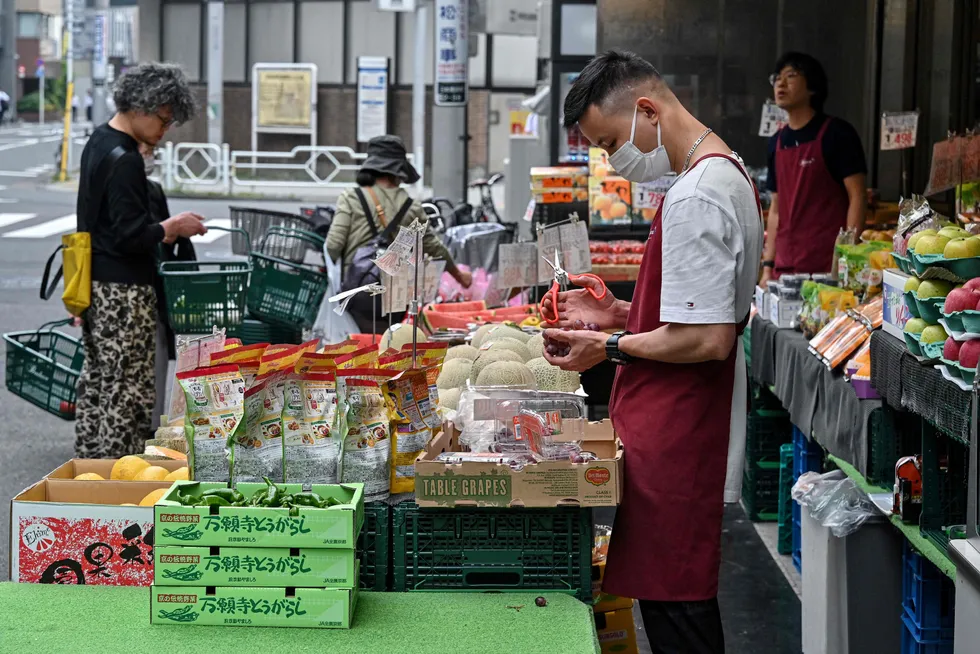 Ikke siden begynnelsen av 1980-tallet har matvareprisene steget mer enn de gjør nå i Japan. Det private forbruket har falt med 4,4 prosent. Næringslivet holder aktiviteten oppe med høyt investeringsnivå og sørger for fortsatt økonomisk vekst.