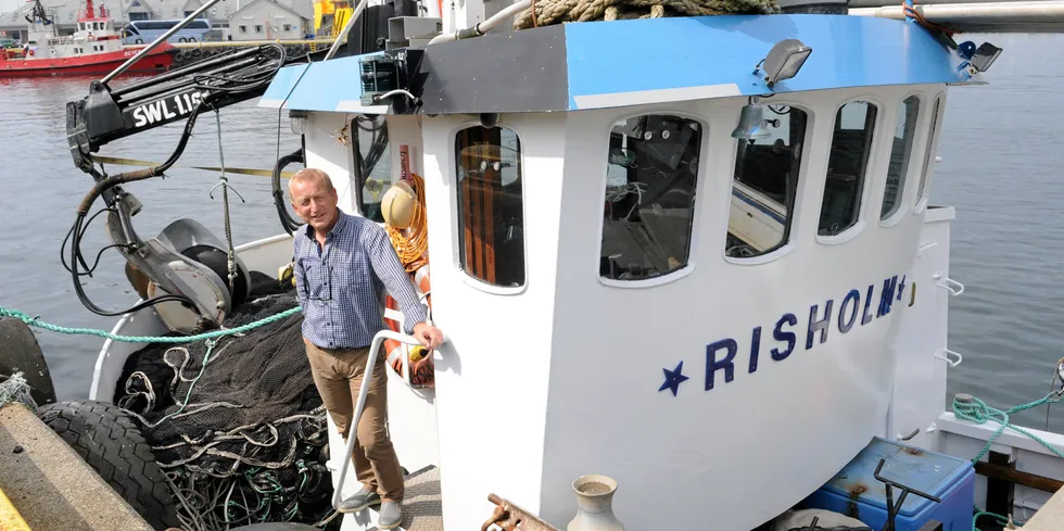 Fisker og fiskarlagsleder Kåre Heggebø på «Risholm».