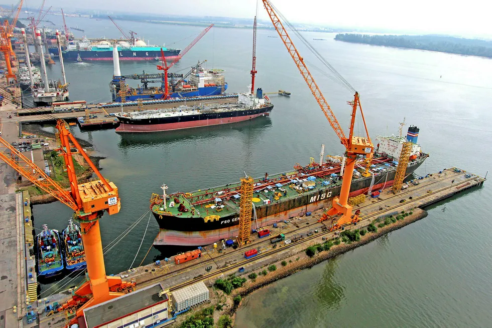 More work: Malaysia Marine & Heavy Industries' yard