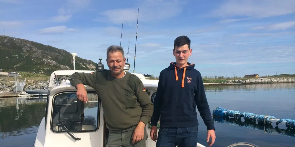 Deiner Albert fra Tyskland er på Sommarøy Cruise for 9. gang. I år er andre året han har med sønnen Michael. Foto: Jørn Mikael Hagen.