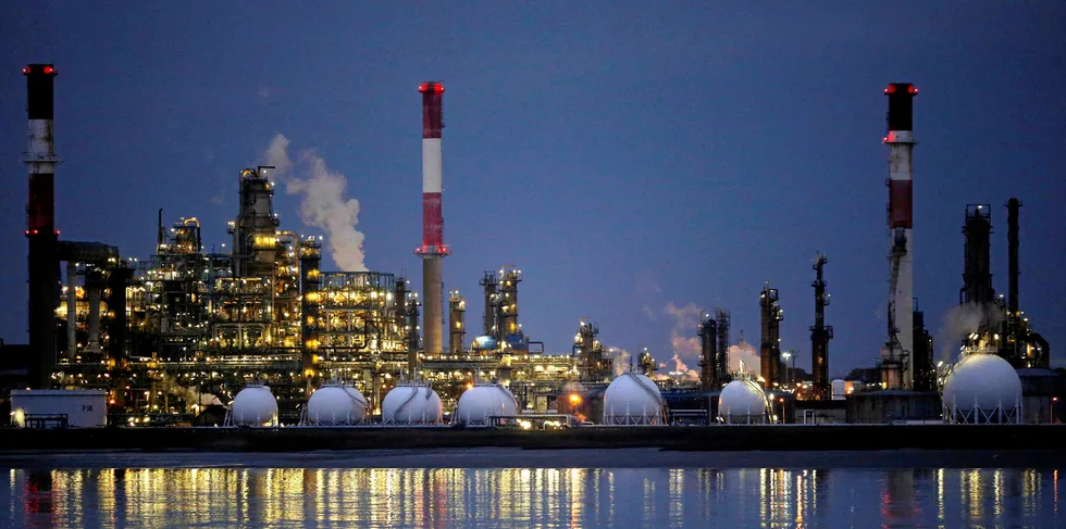 Oil giant Total's refinery in Donges, France