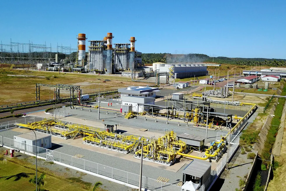 Gas-to-wire: Eneva's gas-fired thermoelectric project in Brazil's Parnaiba basin, shown during the construction phase