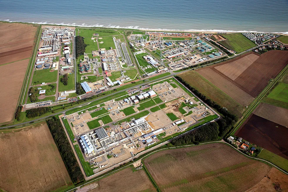Potential gas destination: the Bacton terminal in Norfolk, UK