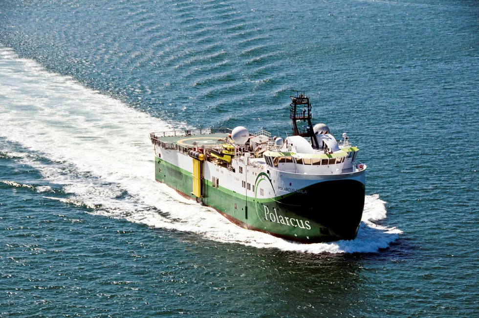 Data: Polarcus Naila carried out a marine seismic survey in the Bass Strait