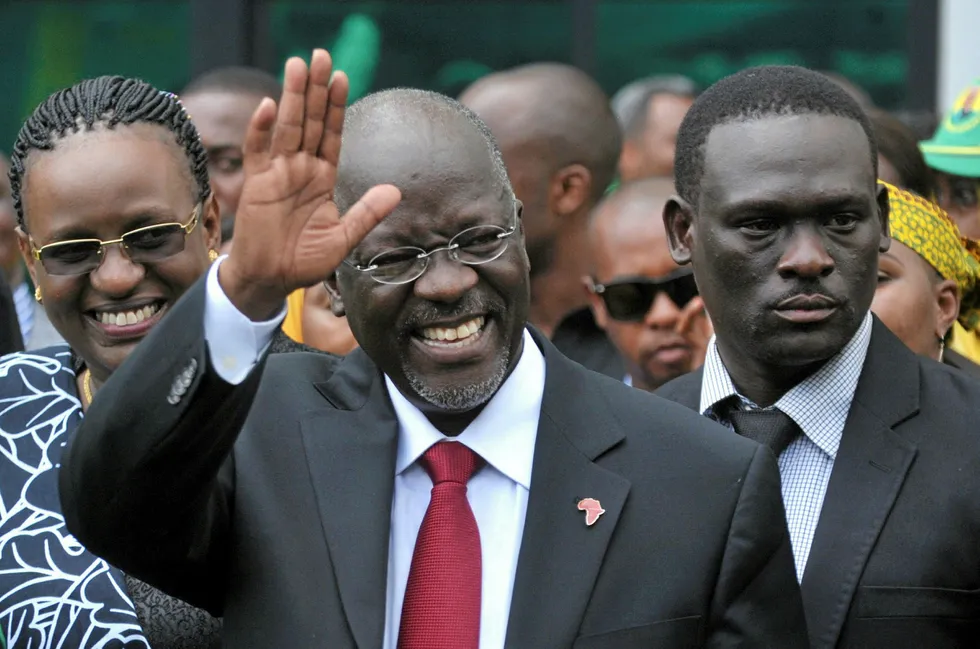 All smiles: Tanzanian President John Magufuli