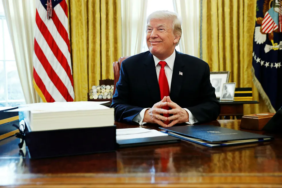 I kveld møter Norges statsminister Erna Solberg USAs president Donald Trump for samtaler på tomannshånd i Det hvite hus. Foto: Jonathan Ernst/Reuters/NTB scanpix